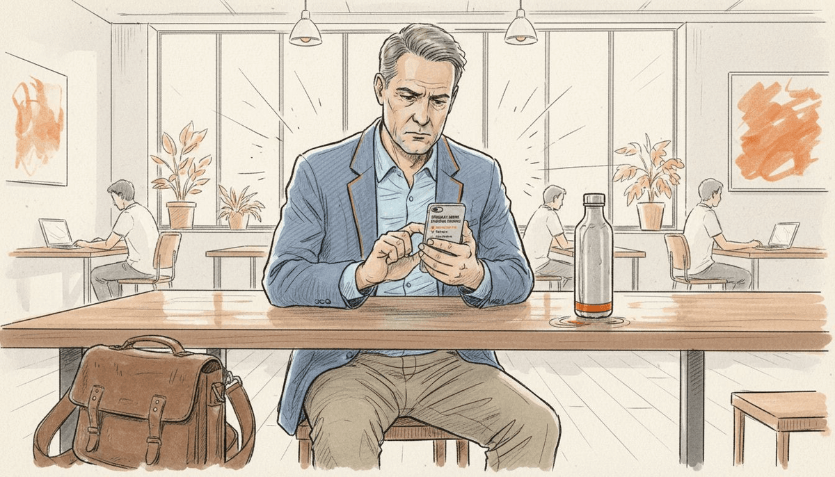 Man organizing multiple eSIM profiles