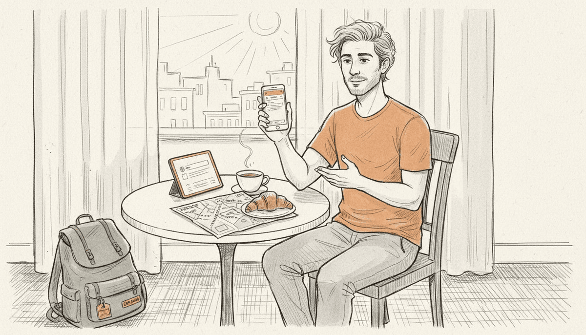 Traveler checking phone for eSIM compatibility