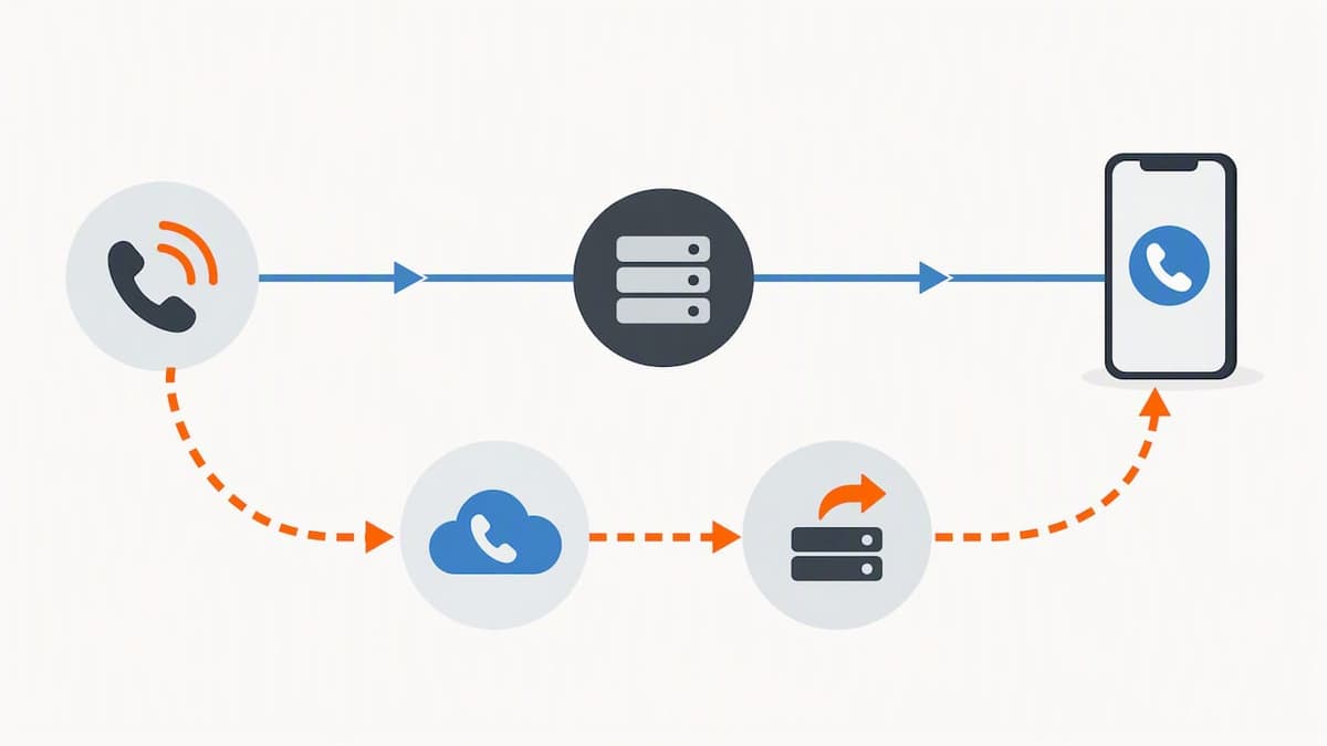 Primary and backup call forwarding paths
