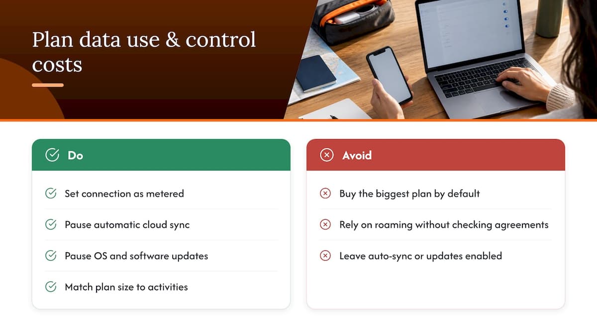Planning Your Data Use and Controlling Costs — overview diagram