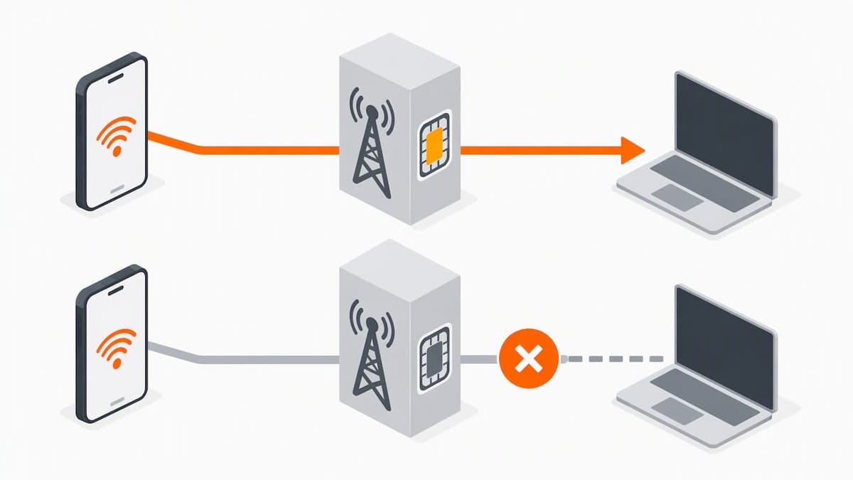 Carrier plan gate blocks hotspot sharing