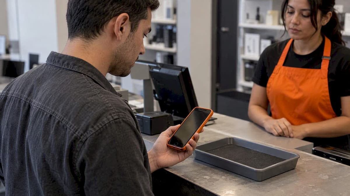 Owner preparing an iPhone for trade-in